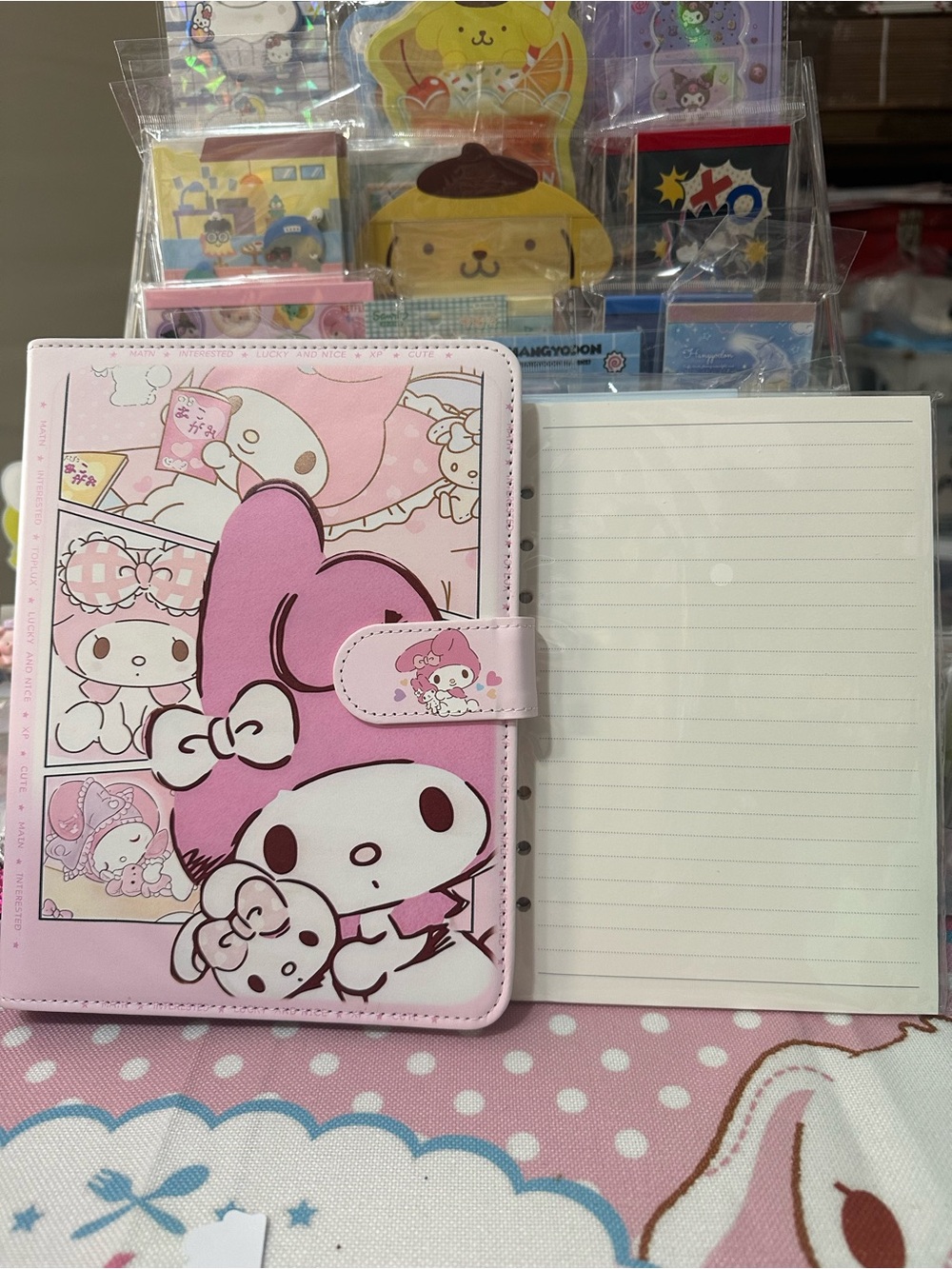 Sanrio My Melody Pink binder Notebook